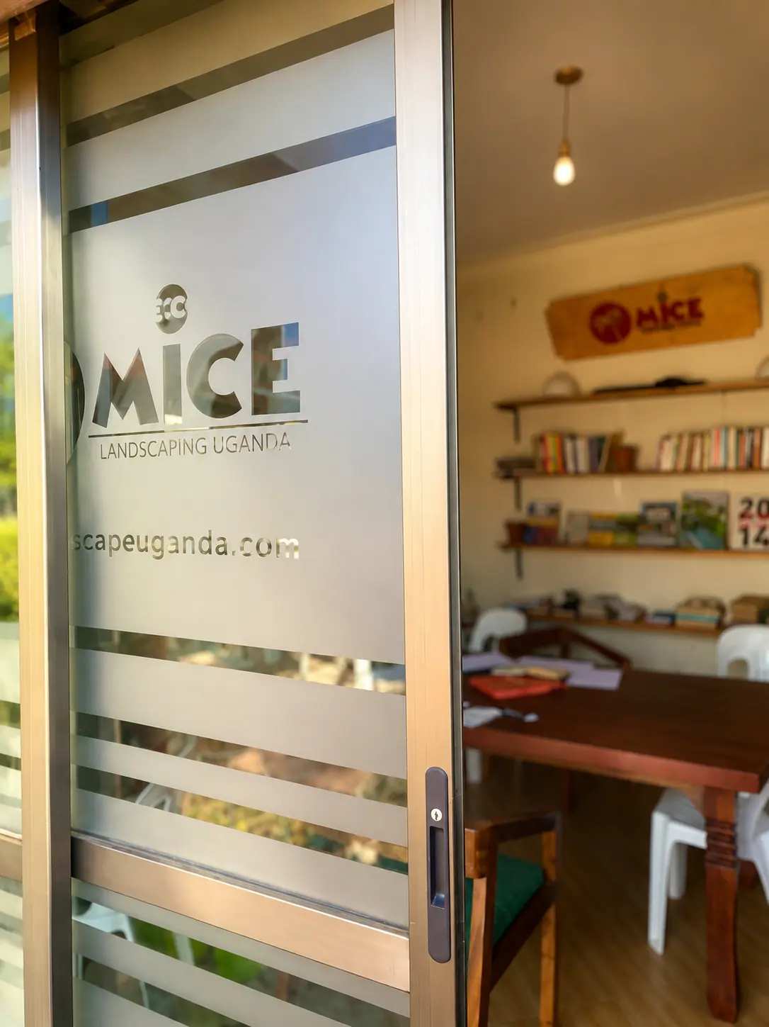 The entrance to the Eco MICE design office in Nkumba